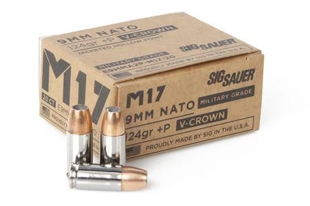 9MM +P 124 GR ELITE V-CROWN M17 JHP