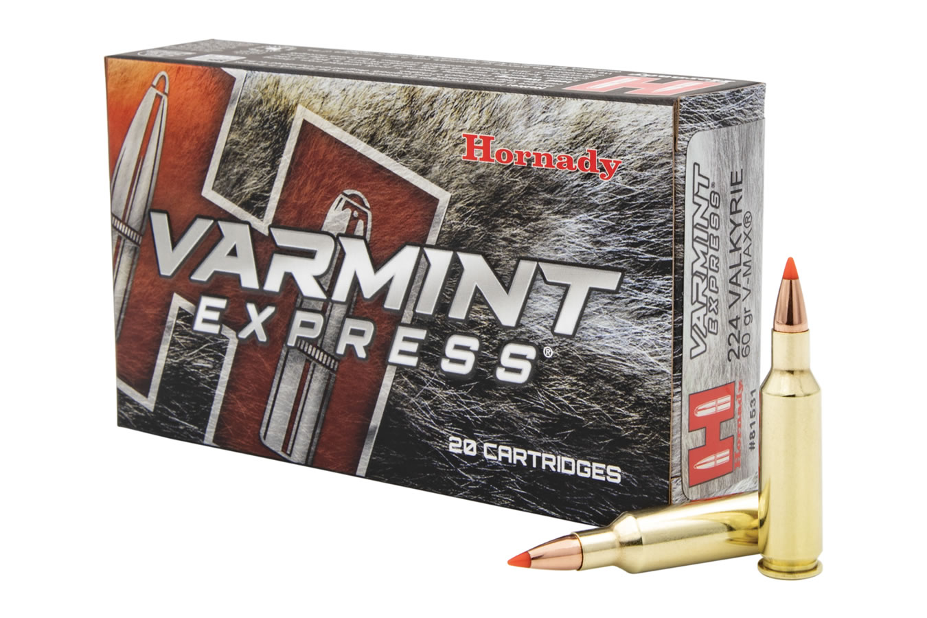 HORNADY 224 VALKYRIE 60 GR V-MAX VARMINT-EXPRESS