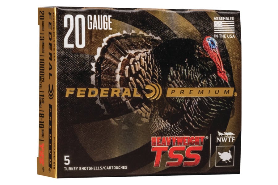 FEDERAL AMMUNITION 20 GA 3 IN 1-5/8 OZ 8,10 HEAVYWEIGHT TSS TURKEY