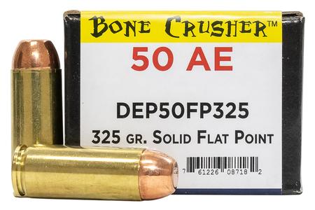 Magnum Research .50 AE 325 gr Solid Flat Point Bone Crusher 25/Box