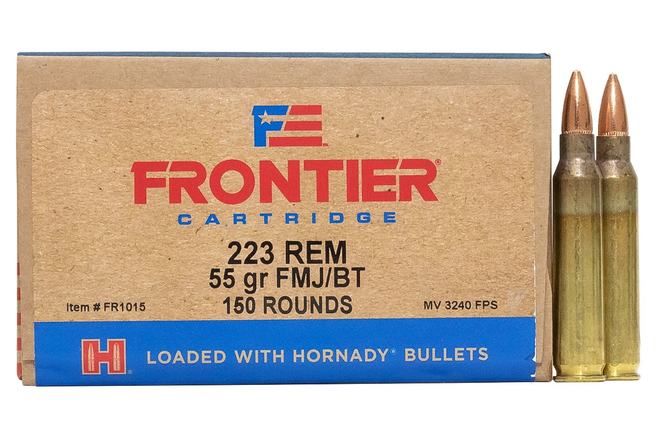 HORNADY 223 REM 55 GR FMJ FRONTIER (150 - ORIENTED)