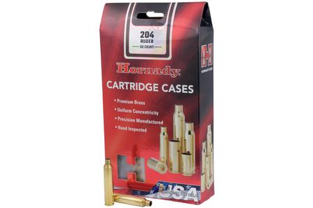 HORNADY 204 Ruger Unprimed Cartridge Cases 50/Box