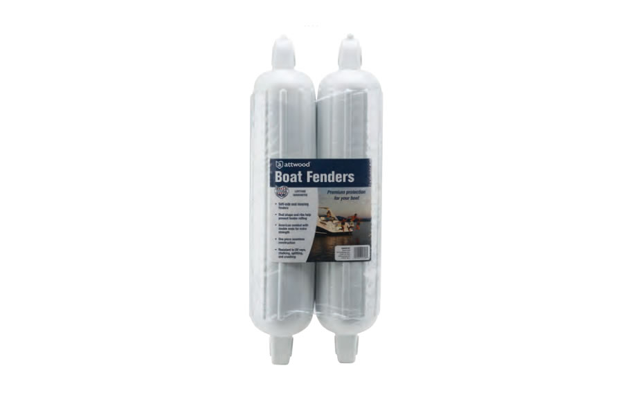 Attwood 5-Inch Boat Fenders 2-Pack - UV Resistant Marine Bumpers For Docking Protection