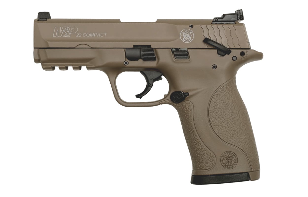 SMITH AND WESSON MP22 COMPACT 22LR FDE CERAKOTE