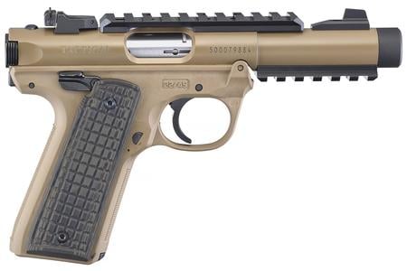 RUGER Mark IV 22/45 Tactical 22LR Flat Dark Earth (FDE) Rimfire Pistol