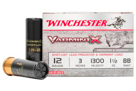 12 GA 3 IN 1-1/2 OZ BB SHOT VARMINT X SHOTSHELL