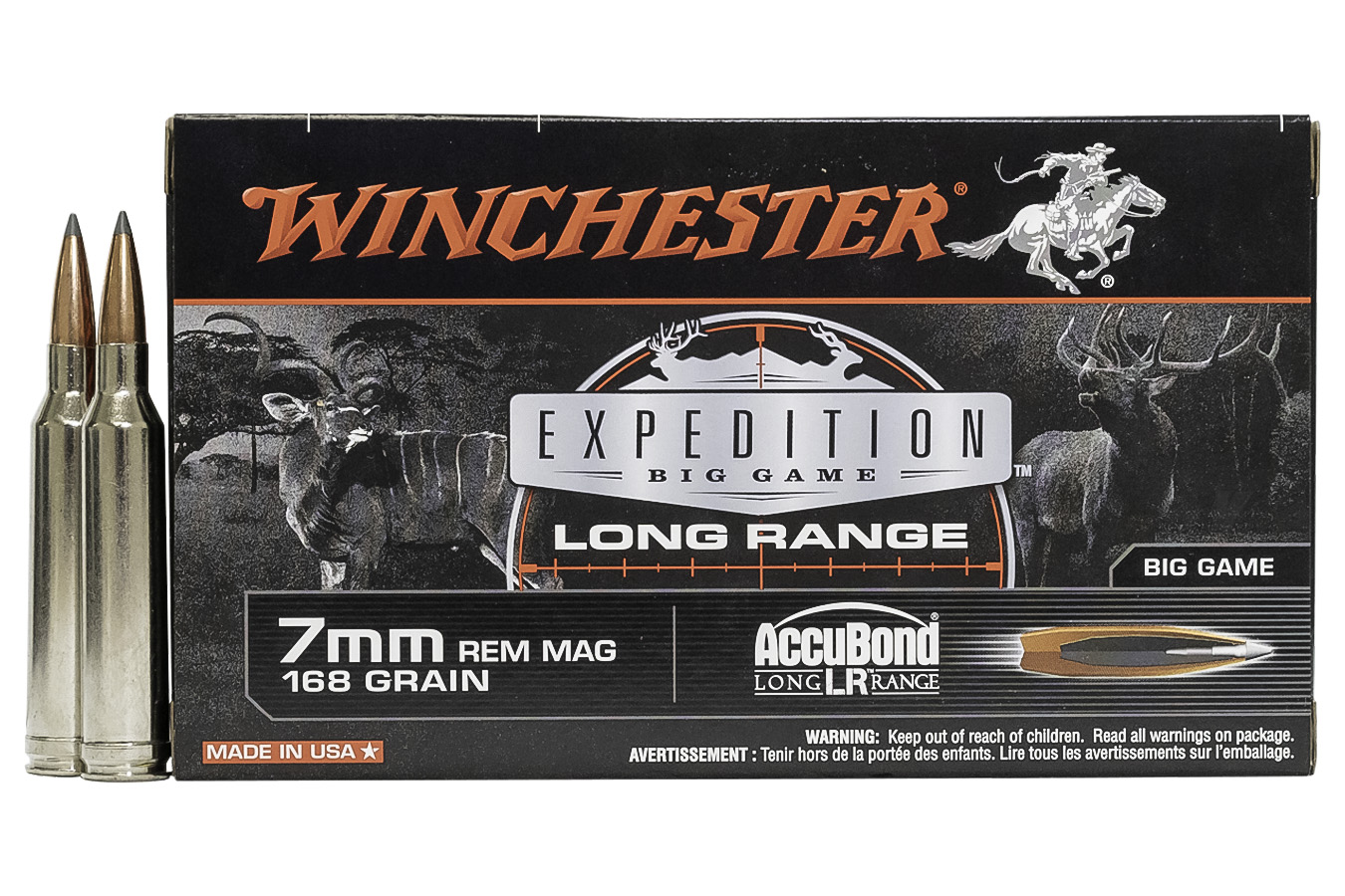 WINCHESTER AMMO 7MM REM MAG 168 GR ACCUBOND LR EXPEDITION BIG GAME