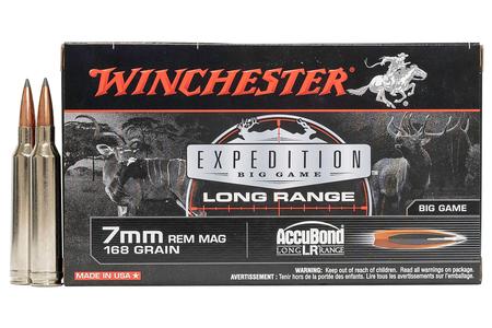 WINCHESTER AMMO 7mm REM MAG 168 gr Expedition Big Game Long Range 20/Box