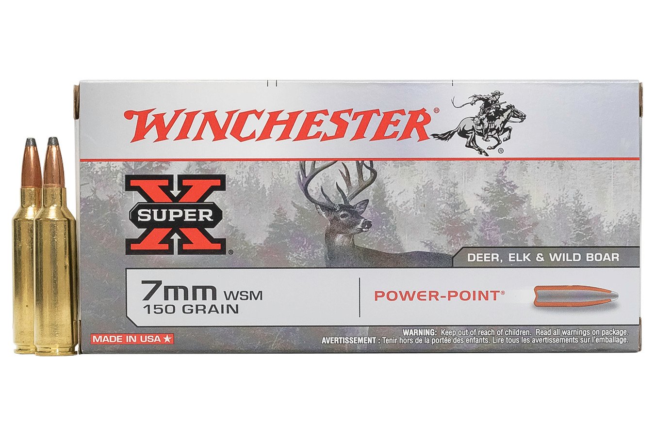 WINCHESTER AMMO 7MM WSM 150 GR POWER-POINT SUPER-X