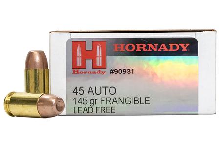 HORNADY 45 ACP 145 gr Frangible Lead Free Training Ammo (LE) 50/Box