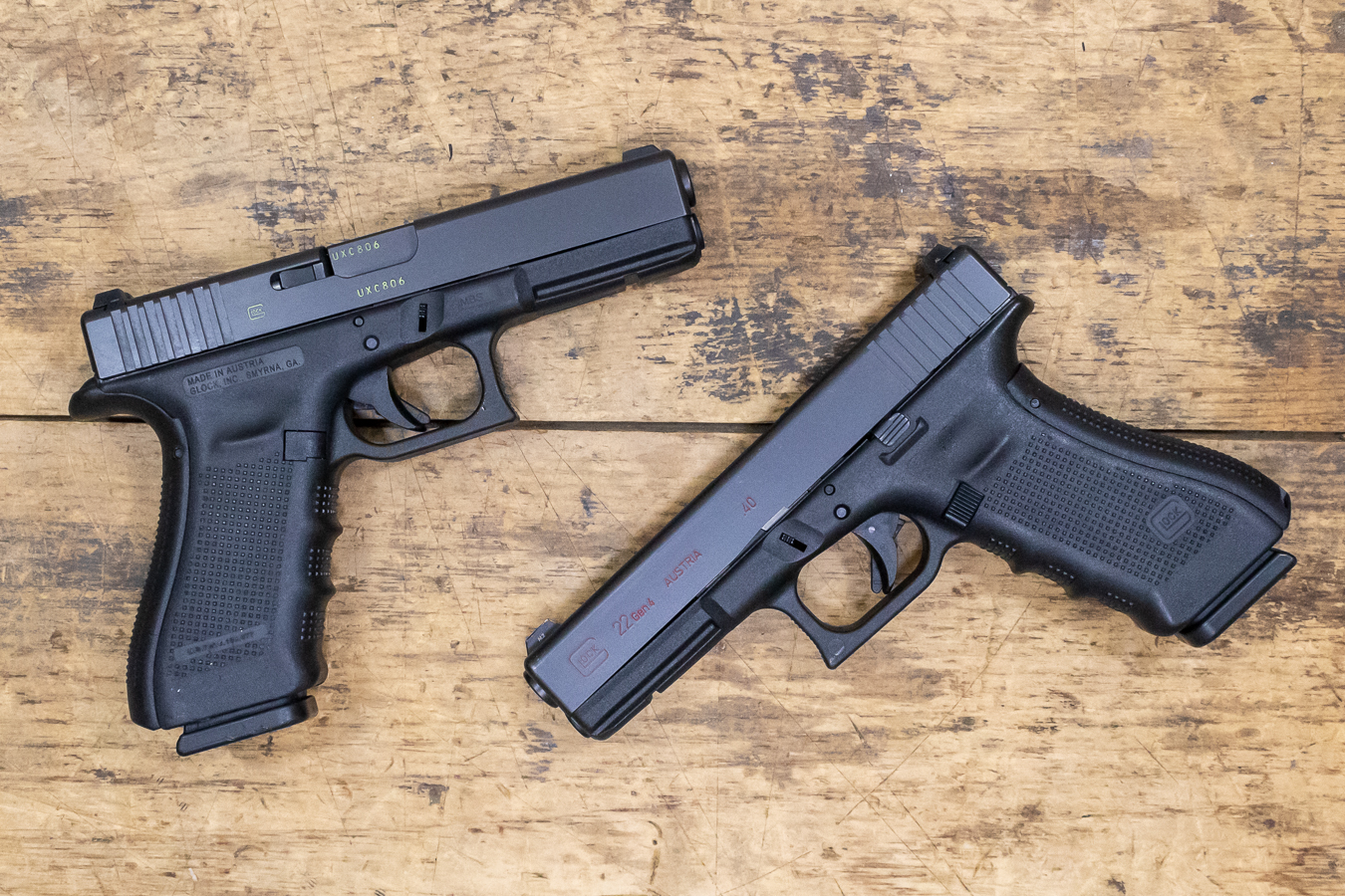 Glock 22 Gen4 40 S&W Police TradeIN Pistols with Color Filled Lettering (Good Condition