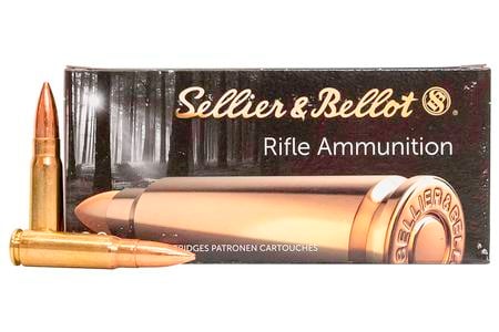 SELLIER AND BELLOT 7.62x39mm 124 gr FMJ Rifle Ammo 20/Box