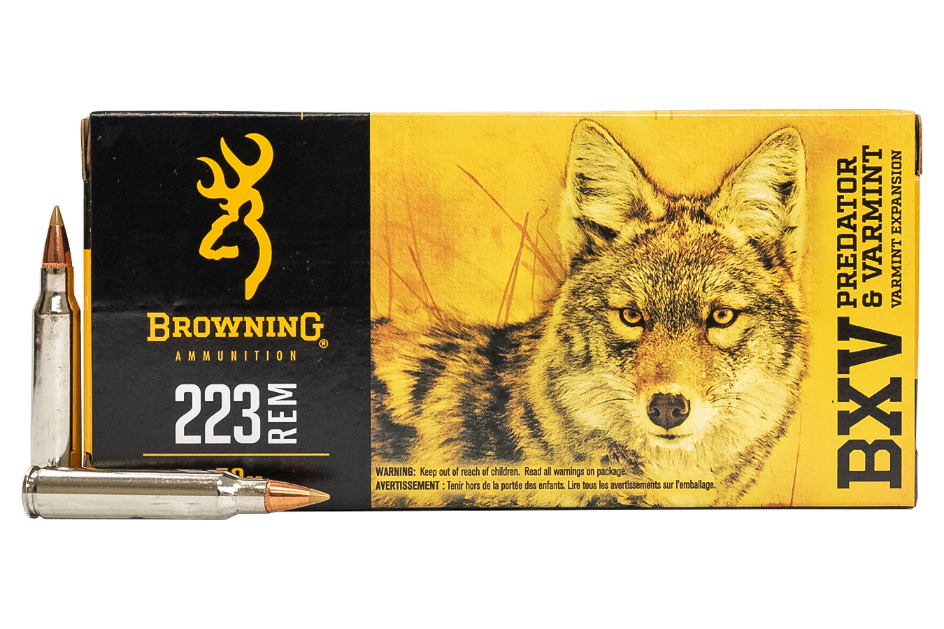 BROWNING AMMUNITION 223 REM 50 GR BXV PREDATOR AND VARMINT