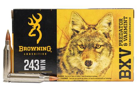 Browning 243 WIN 65 gr BXR Rapid Expansion Predator and Varmint 20/Box