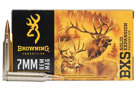 BROWNING AMMUNITION 7mm REM MAG 139 gr BXS Solid Expansion 20/Box