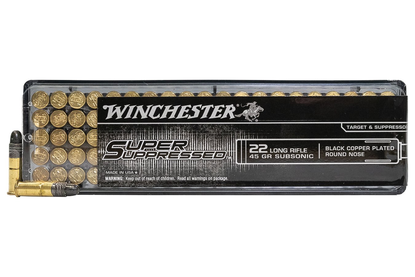 WINCHESTER AMMO 22 LR 45 GR LRN SUPER SUPPRESSED