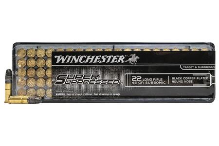 WINCHESTER AMMO 22LR 45 gr Copper Plated Round Nose Super Suppressed 100/Box