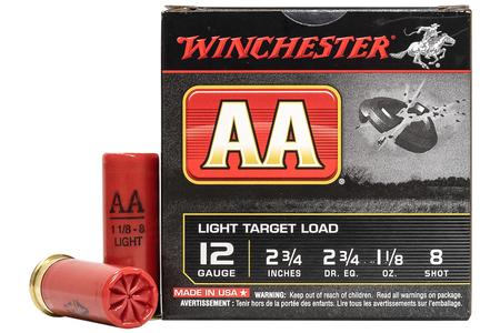 WINCHESTER AMMO 12 Gauge 2-3/4 in 1-1/8 oz 8-Shot AA Light Target Load 25/Box