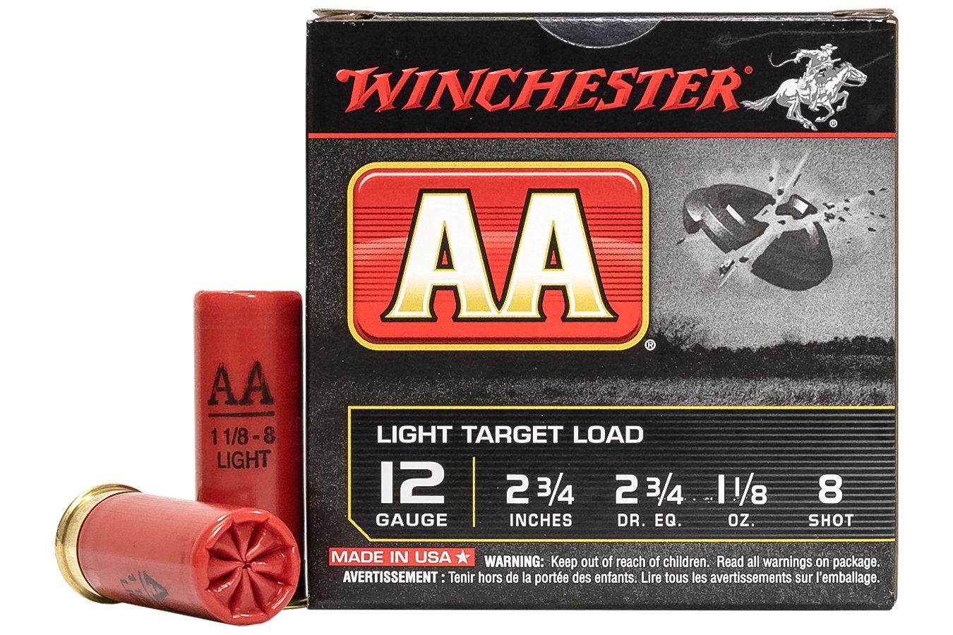 Winchester 12 Gauge 2-3/4 in 1-1/8 oz 8-Shot AA Light Target Load