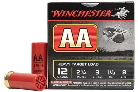 WINCHESTER AMMO 12 Gauge 2-3/4 in 1-1/8 oz 8-Shot AA Heavy Target Load 25/Box