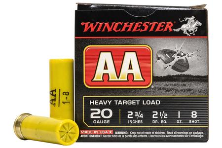 WINCHESTER AMMO 20 Gauge 2-3/4 in 1 oz 8-Shot AA Heavy Target Load 25/Box
