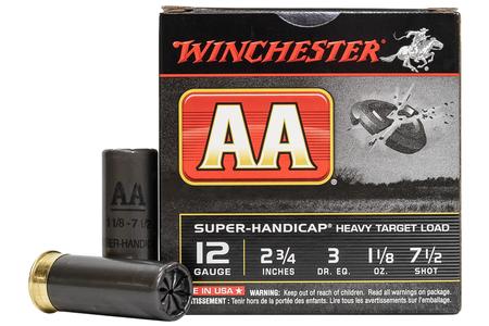 WINCHESTER AMMO 12 Gauge 2-3/4 in 1-1/8 oz 7-1/2 Shot AA Super-Handicap Heavy Target Load 25/Box