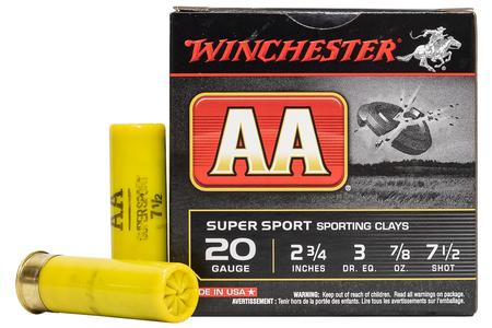 WINCHESTER AMMO 20 Gauge 2-3/4 in 7/8 oz 7-1/2 Shot AA Super Sport 25/Box