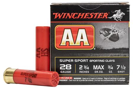 WINCHESTER AMMO 28 Gauge 2-3/4 in 3/4 oz 7-1/2 Shot AA Super Sport 25/Box
