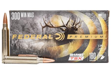 FEDERAL AMMUNITION 300 WIN MAG 180 gr Barnes TSX Hollow Point 20/Box