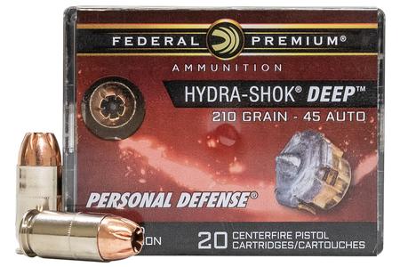 45 AUTO 210 GR HYDRA-SHOK DEEP JHP