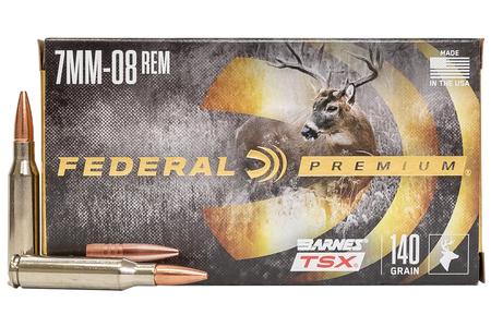 FEDERAL AMMUNITION 7mm-08 Remington 140 gr Barnes TSX Hollow Point 20/Box