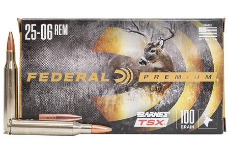 Federal 25-06 REM 100 gr Barnes TSX Hollow Point 20/Box