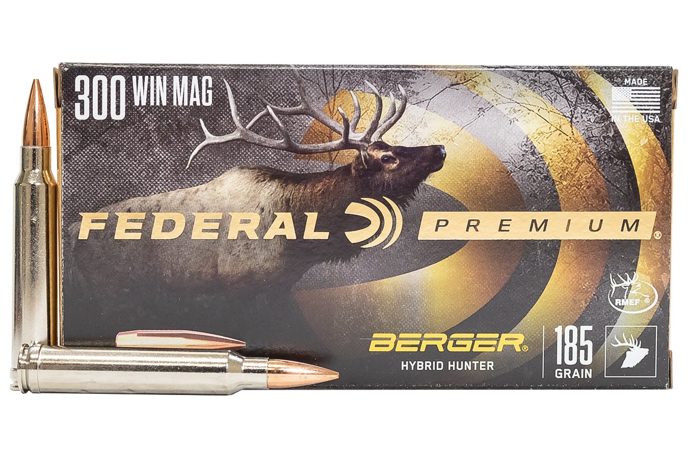 FEDERAL AMMUNITION 300 WIN MAG 185 GR BERGER HYBRID HUNTER