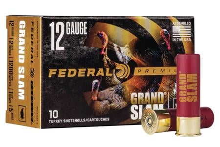 FEDERAL AMMUNITION 12 GA 2 3/4 Inch 1 1/2 oz 5 Shot Grand Slam 10/Box