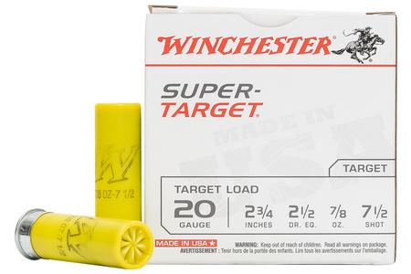 WINCHESTER AMMO 20 GA 2 3/4 Inches 2 1/2 7/8 oz 7.5 Shot Super Target 25/Box