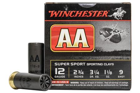 WINCHESTER AMMO 12 Gauge 2-3/4 in 1-1/8 oz 9-Shot AA Super Sport 25/Box