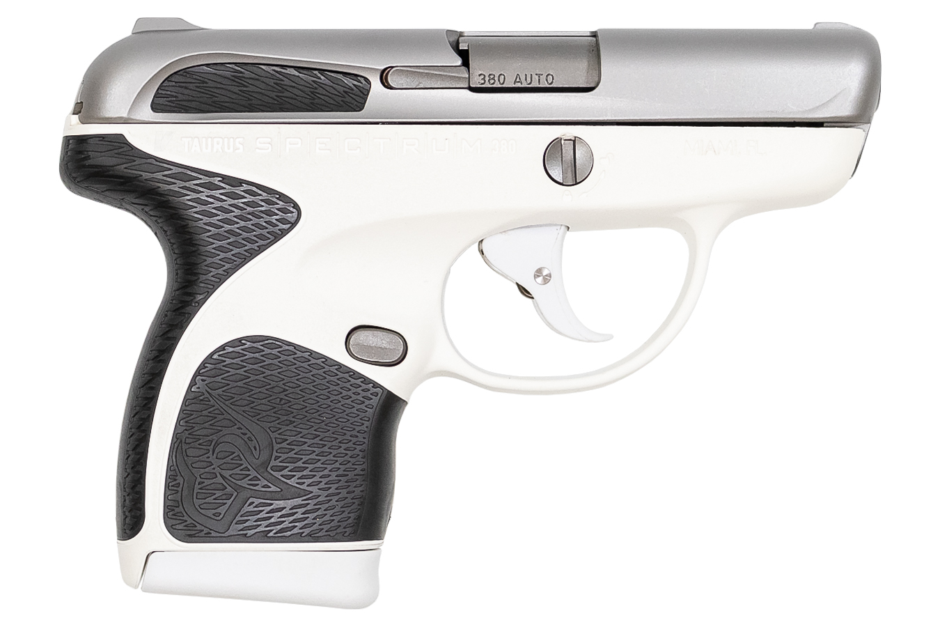 TAURUS SPECTRUM .380 AUTO WHITE/STAINLESS/BLACK