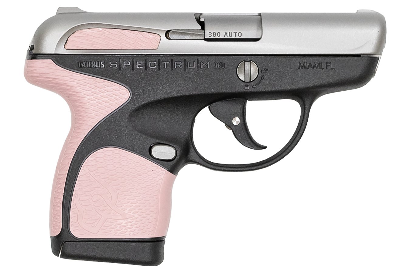 TAURUS SPECTRUM .380 AUTO BLACK/STAINLESS/PINK