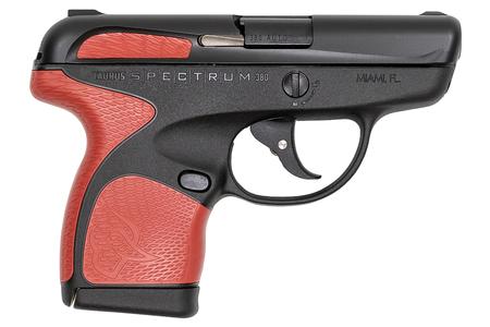 TAURUS Spectrum .380 Auto Black Pistol with Red Grips