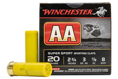WINCHESTER AMMO 20 Gauge 2-3/4 in 7/8 oz 8 Shot AA Super Sport 25/Box