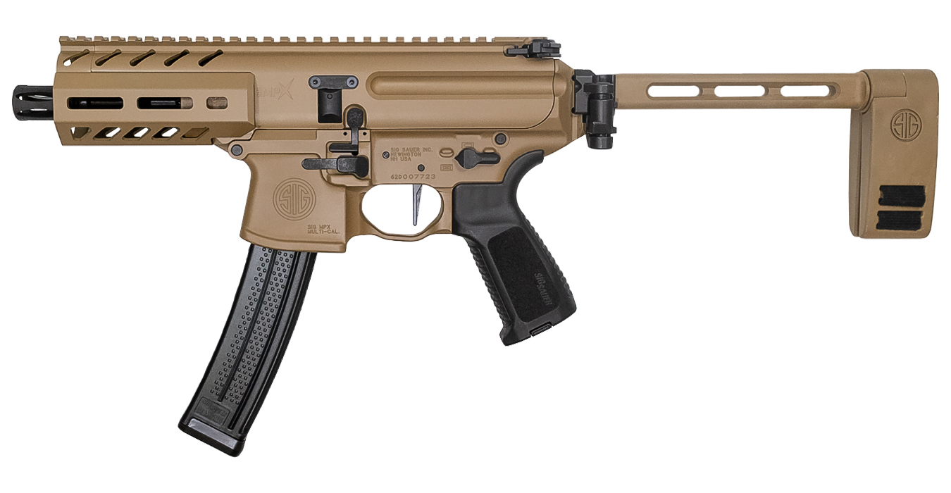 Sig Sauer MPX K 9mm Pistol with SIG PCB Folding Brace and Coyote ...
