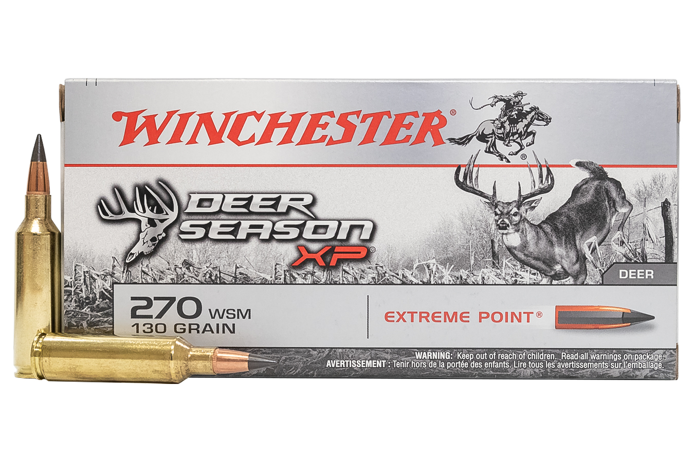 WINCHESTER AMMO 270 WSM 130 GR EXTREME POINT POLYMER TIP DEER SEASON XP