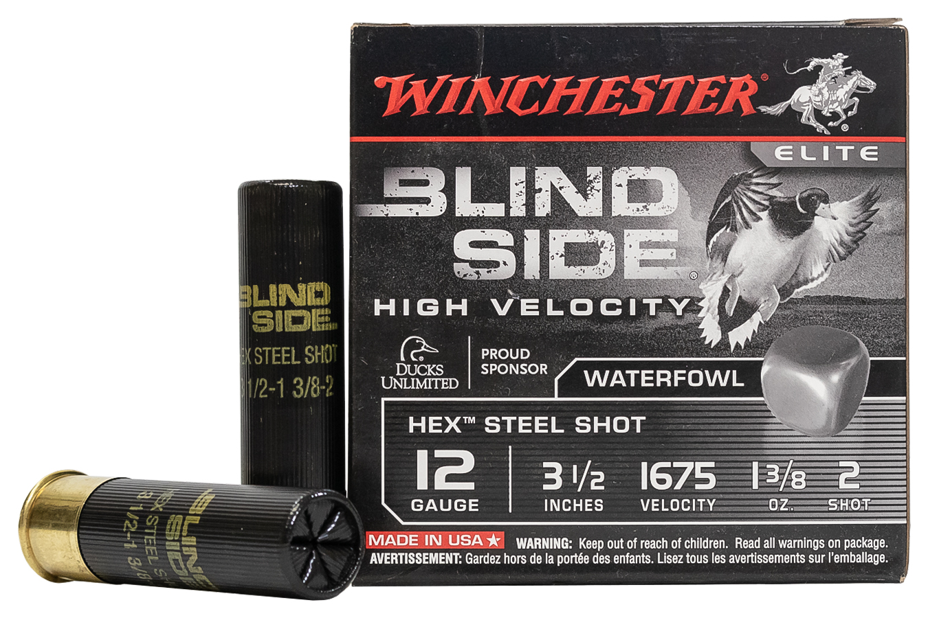 WINCHESTER AMMO 12 GA 3-1/2 IN 1-3/8 OZ 2 BLIND SIDE