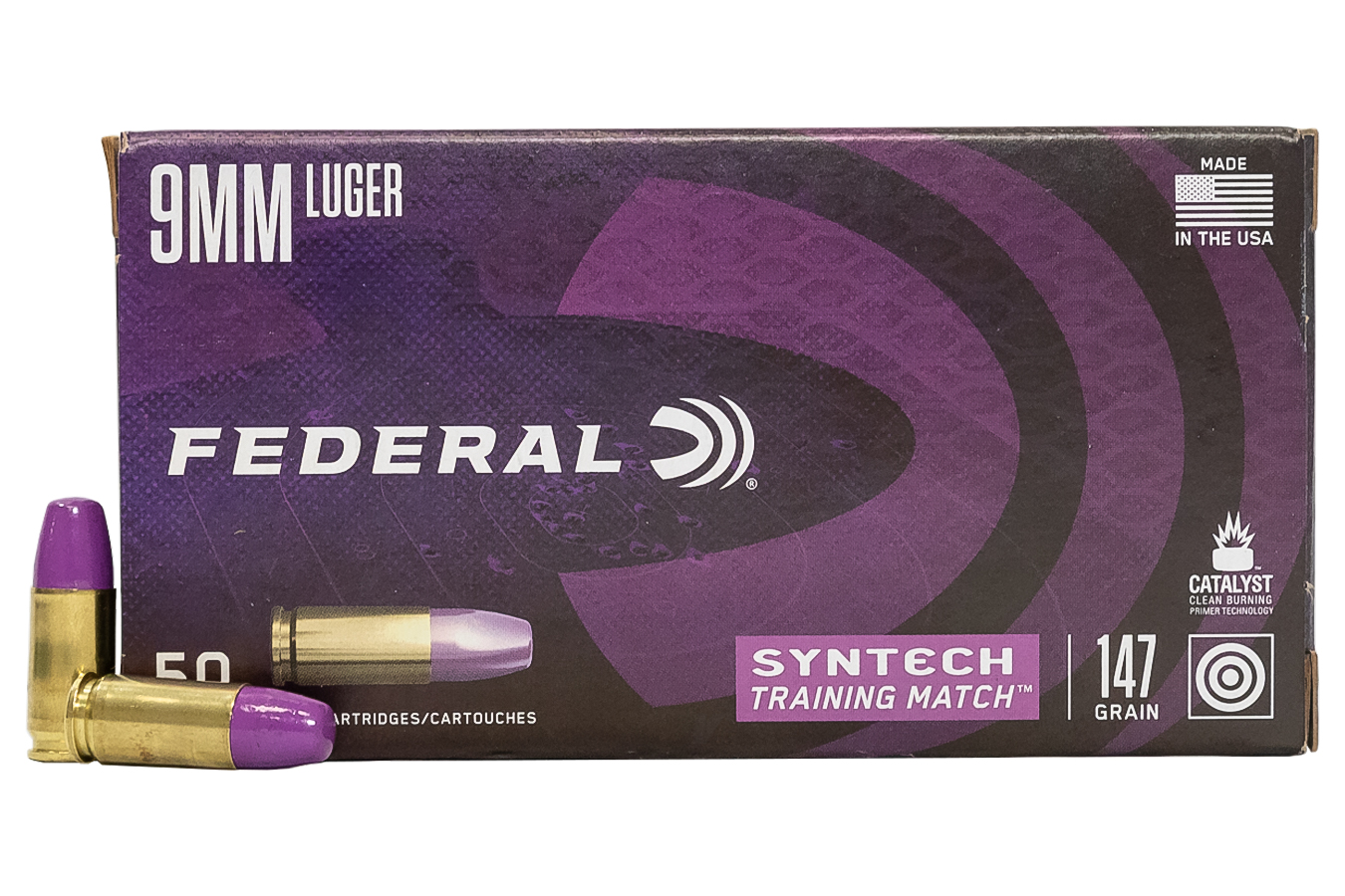 Federal 9mm Luger 147 gr TSJ Syntech Training Match 50/Box | Sportsman ...