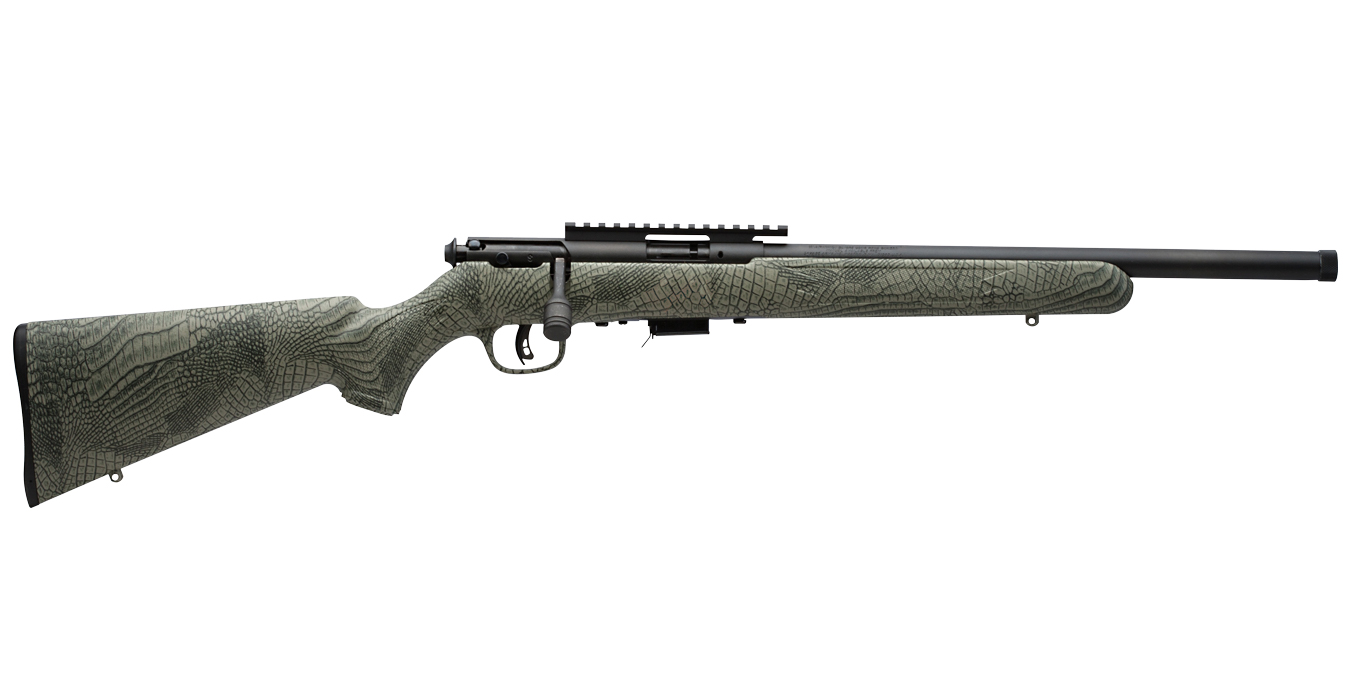 Savage 22 LR Mark II FVSR Gator Camo Bolt Action Rifle Sportsman's