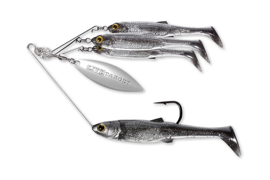 Discount Live Target 1/2 oz Baitball Medium Spinner Rig in Smoke/Silver for  Sale, Online Fishing Store