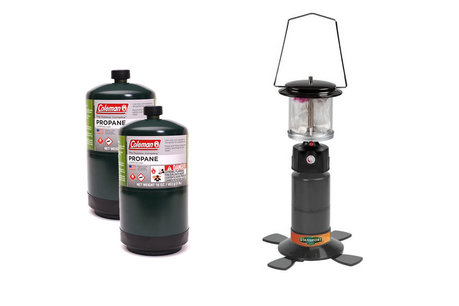 Stansport Double Mantle Propane Lantern with 2 Additional Propane