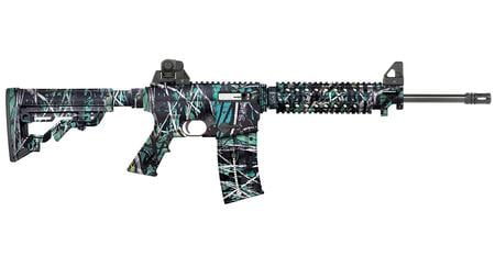 MOSSBERG 715T Flat Top 22 LR Semi-Auto Rifle with Muddy Girl Serenity Camo Stock