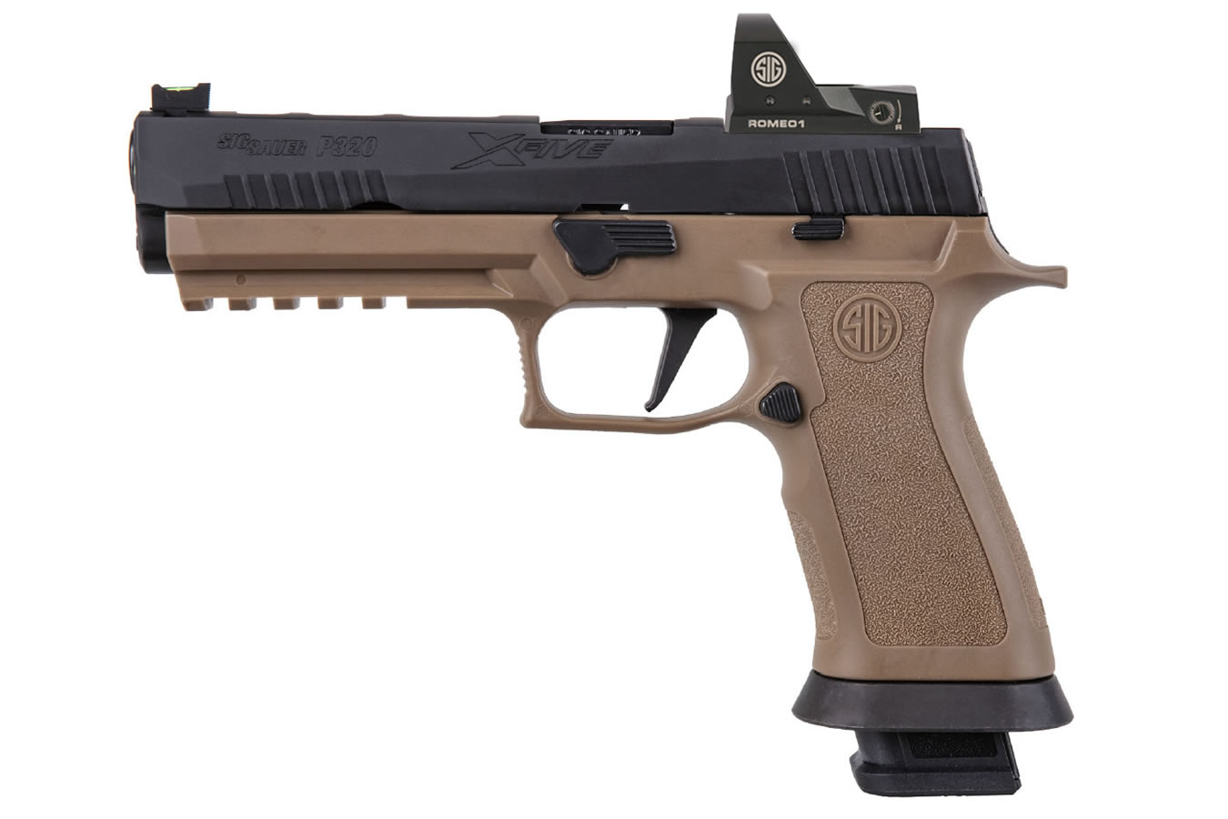 Sig Sauer P320 X-Five 9mm Reverse Two-Tone Coyote with ROMEO1 Red Dot ...