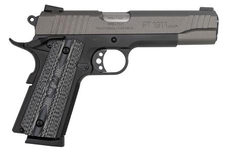 TAURUS PT1911 45 ACP Full-Size Pistol with Grey Cerakote Slide and VZ Grips